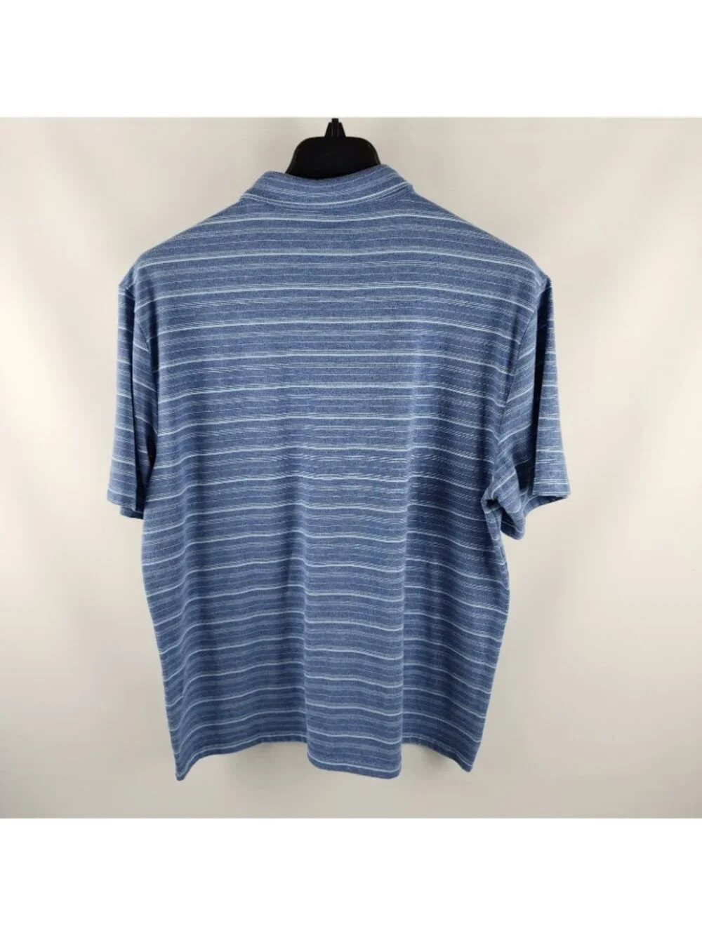 Huk Shirt Mens XL Blue Striped S/S Fishing Polo